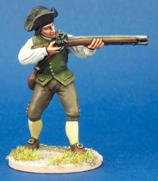Front Rank Miniatures: 40A46 Militiaman In Waistcoat, Standing Firing, Tricorn (1 figure) (40mm