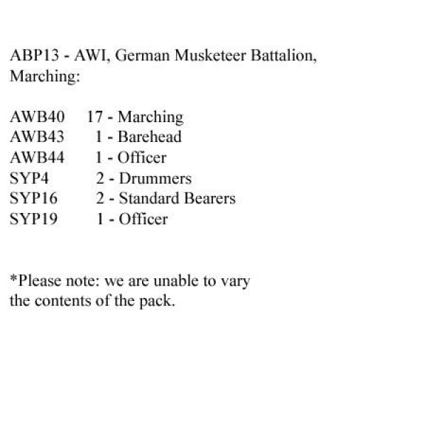 Front Rank Miniatures: ABP13 German Musketeers Marching (24 Figures)