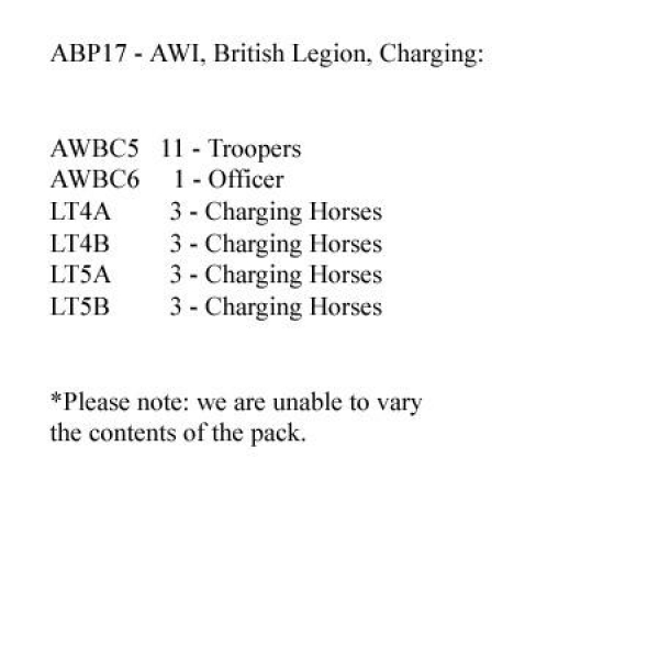 Front Rank Miniatures: ABP17 British Legion Charging (12 Mounted Figures)