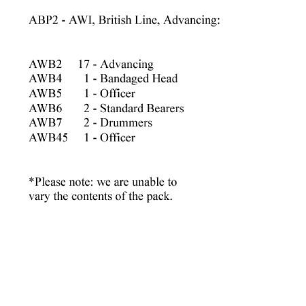Front Rank Miniatures: ABP2 British Line Advancing (24 Figures)