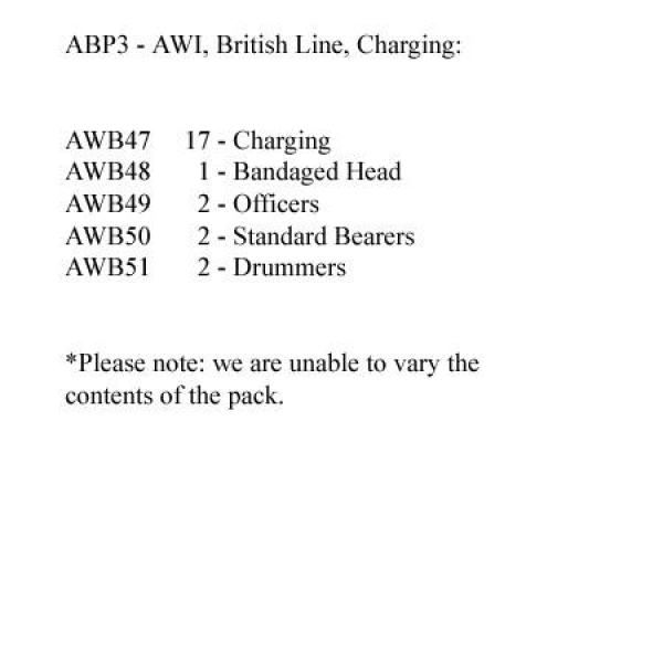 Front Rank Miniatures: ABP3 British Line Charging Battalion Pack (24 Figures)