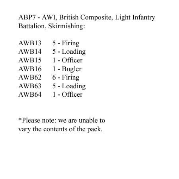 Front Rank Miniatures: ABP7 British Composite Light Battalion Skirmishing (24 Figures)