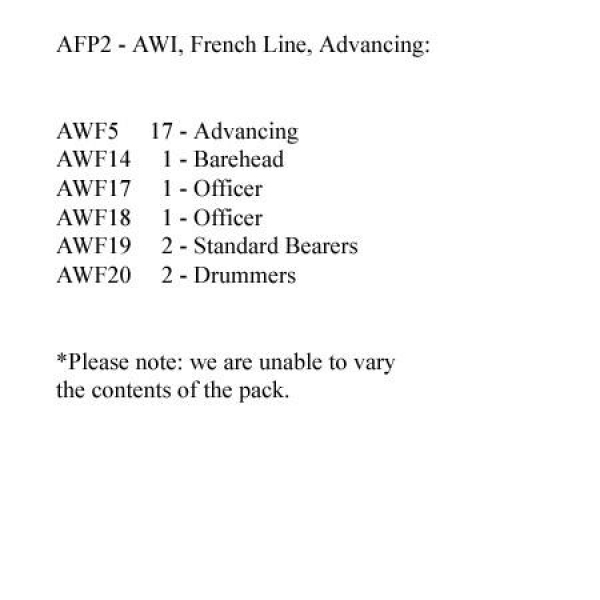 Front Rank Miniatures: AFP2 French Line Advancing (24 Figures)