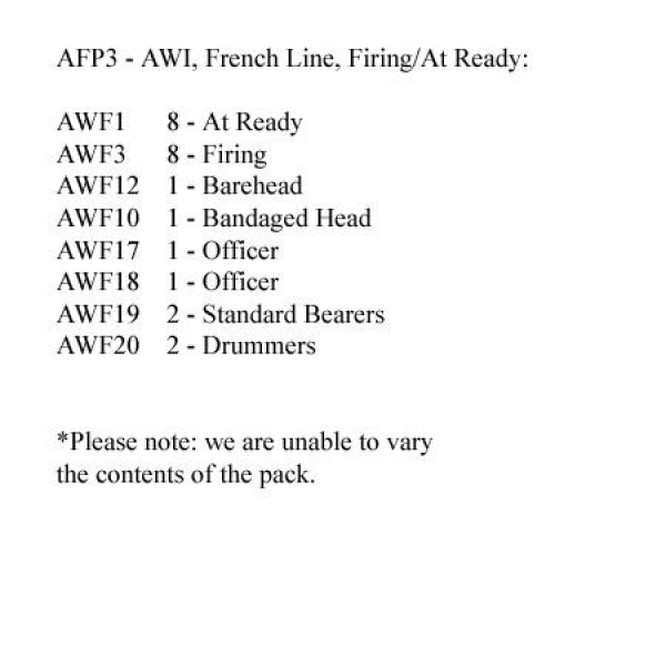 Front Rank Miniatures: AFP3 French Line Firing/At Ready (24 Figures)