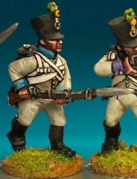 Front Rank Miniatures: AN13 German Fusilier - In Shako - Advancing, Low Porte (6 figures)