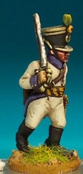Front Rank Miniatures: AN16 German Fusilier - In Shako - Officer Marching (6 figures)