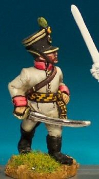 Front Rank Miniatures: AN17 German Fusilier - In Shako - Officer Advancing (6 figures)