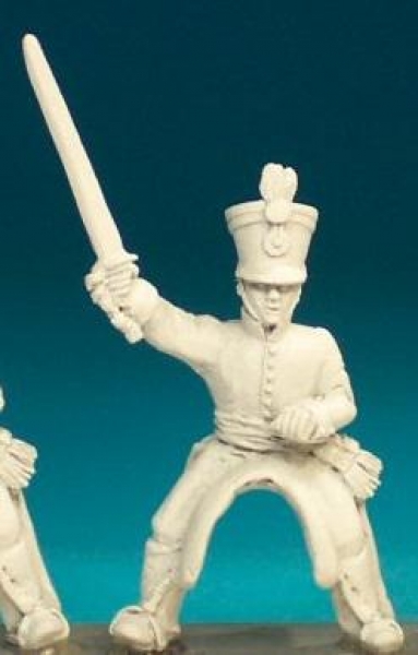 Front Rank Miniatures: AN32 Mounted German Officer - Mtd, Officer In Shako, Sword Raised (6 fig