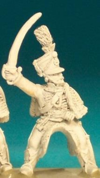 Front Rank Miniatures: ANC17 Hussar - Officer, Sabre Raised (6 figures)