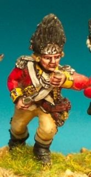 Front Rank Miniatures: AWB56 British Grenadier Company Standard Bearer Charging (6 figures)