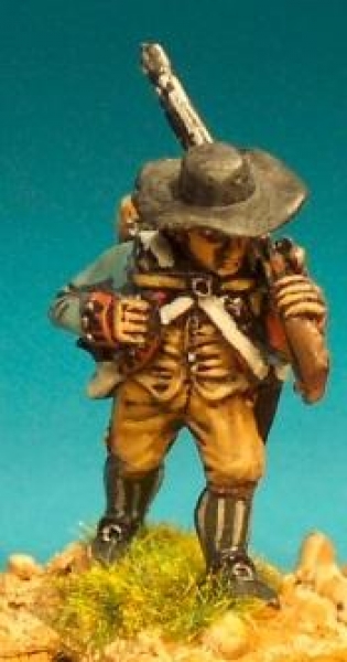 Front Rank Miniatures: AWC10 Infantryman In Slouch Hat Marching Shouldered Musket (6 figures)