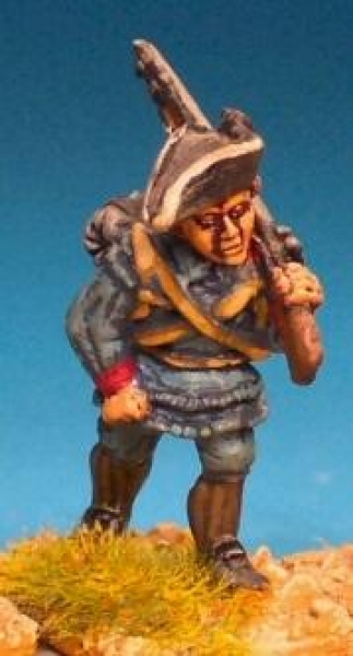Front Rank Miniatures: AWC12 Infantryman In Hunting Shirt & Tricorn, Marching Shouldered Musket