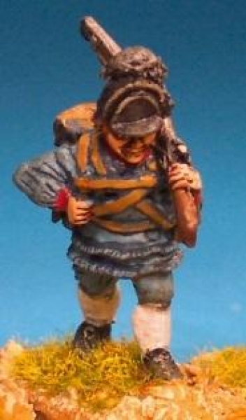 Front Rank Miniatures: AWC14 Infantryman In Hunting Shirt & Light Infantryman Cap. Marching. Sh