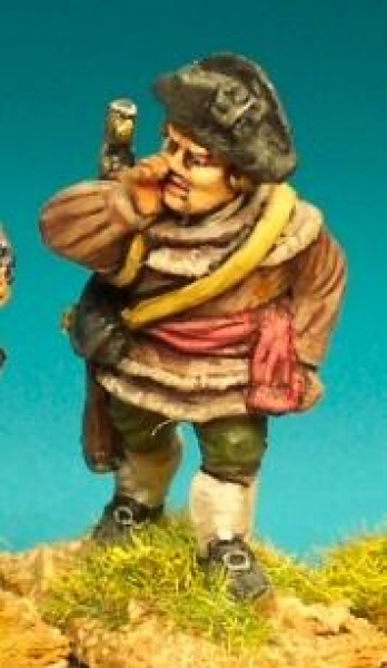 Front Rank Miniatures: AWC22 Officer In Hunting Shirt. With Fusil (6 figures)