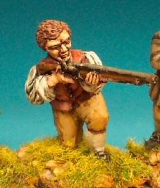 Front Rank Miniatures: AWC31 Private In Waistcoat. Kneeling. Firing (6 figures)