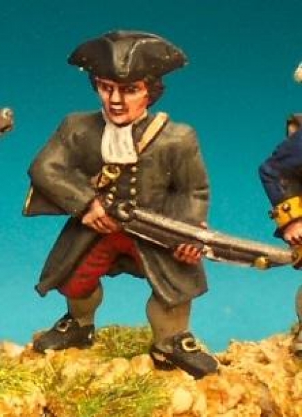 Front Rank Miniatures: AWC39 Private Standing. Long Coat. Musket Down (6 figures)
