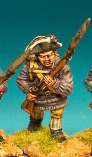 Front Rank Miniatures: AWC6 Infantryman In Hunting Shirt & Tricorn Advancing (6 figures)