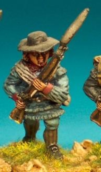 Front Rank Miniatures: AWC7 Infantryman In Huntingshirt And Slouch Hat Advancing (6 figures)