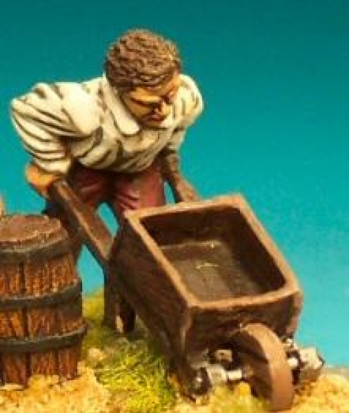Front Rank Miniatures: AWCA4 Gunner With Wheelbarrow (6 figures)