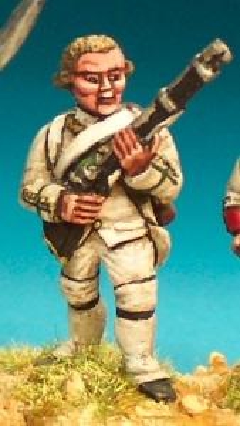 Front Rank Miniatures: AWF10 Fusilier Barehead Standing With Musket At Ready (1779) (6 figures)