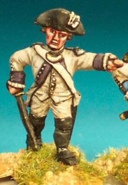 Front Rank Miniatures: AWF17 Junior Officer Cocked Hat With Sword (1779) (6 figures)