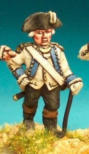 Front Rank Miniatures: AWF18 Senior Officer Cocked Hat With Cane (1779) (6 figures)