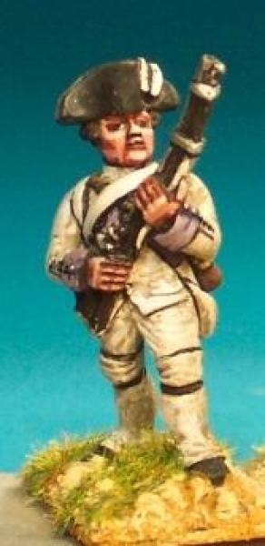Front Rank Miniatures: AWF1 Fusilier Cocked Hat Standing With Musket At Ready (1779) (6 figures