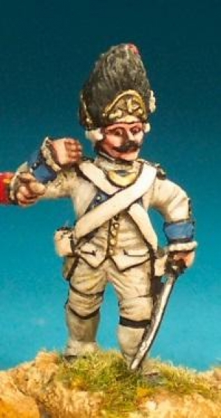 Front Rank Miniatures: AWF22 Standard Bearer Of Grenadiers In Bearskin Cap (1779) (6 figures)