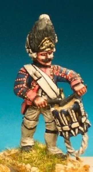 Front Rank Miniatures: AWF23 Drummer Of Grenadiers In Bearskin Cap (1779) (6 figures)