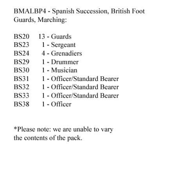 Front Rank Miniatures: BMALBP4 British Guards Marching (Includes Grenadier Company) (24 Figures