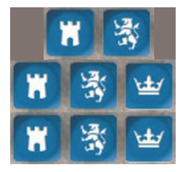 Saga Faction Dice: Age of Chivalry Medieval Blue Dice (8)