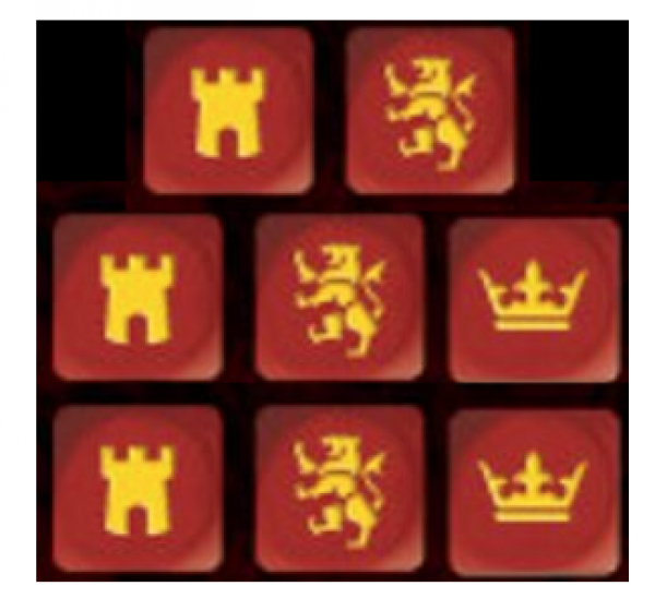 Saga Faction Dice: Age of Chivalry Medieval Red Dice (8)