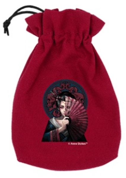 Dice Bags: Dice Pouch - Geisha Skull