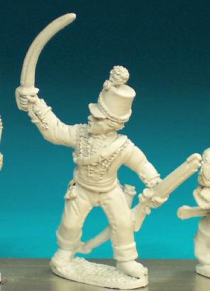 Front Rank Miniatures: BN126 Officer Advancing With Sabre And Rifle (95th Rifles) (6 figures)