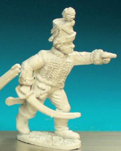 Front Rank Miniatures: BN127 Officer Wearing Pelisse Advancing With Sabre (95th Rifles) (6 figu
