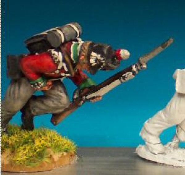 Front Rank Miniatures: BN13 British Infantryman - Centre Company - Belgic Shako - Falling Wound