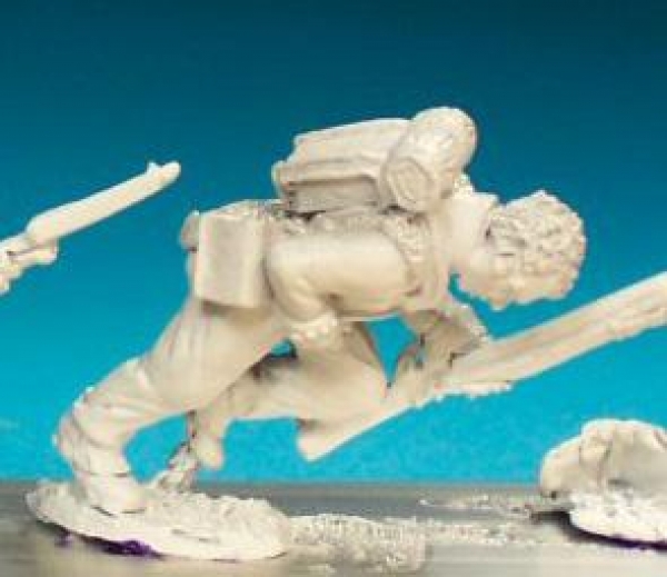 Front Rank Miniatures: BN15 British Infantryman - Centre Company - Belgic Shako - Falling Wound