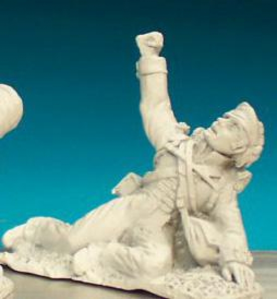 Front Rank Miniatures: BN18 British Infantryman - Centre Company - Belgic Shako - Crawling Woun