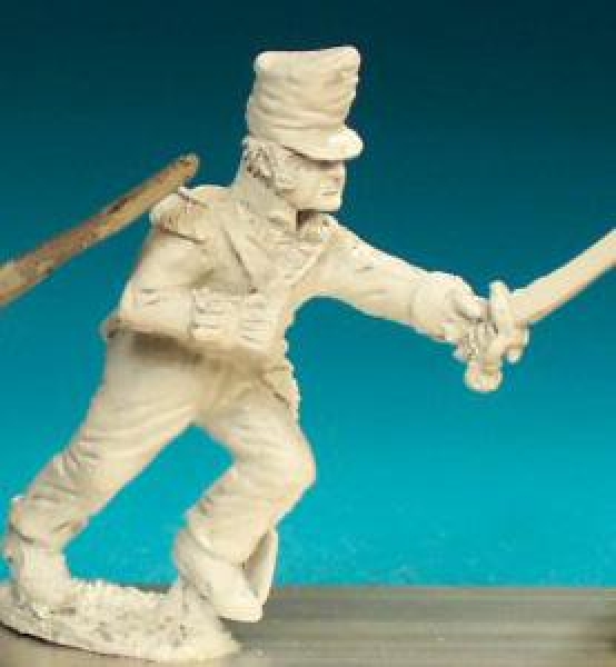 Front Rank Miniatures: BN35 Officer - Belgic Shako - Officer Charging Covered Shako (6 figures)