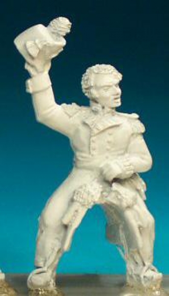Front Rank Miniatures: BN43 Officer - Belgic Shako - Mounted Officer. Waving Hat (6 figures)