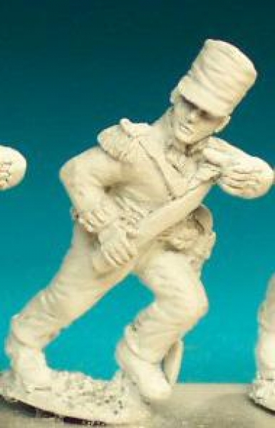 Front Rank Miniatures: BN51 Standard Bearer - Belgic Shako - Standard Bearer Charging. Covered Shako