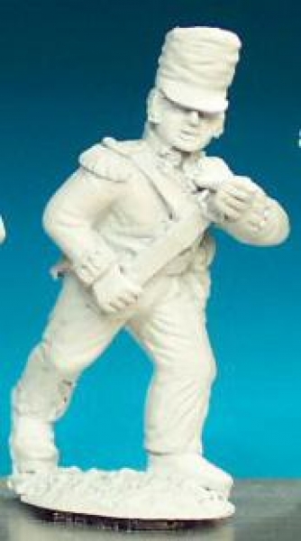 Front Rank Miniatures: BN53 Standard Bearer - Belgic Shako - Standard Bearer Advancing. Covered Shak