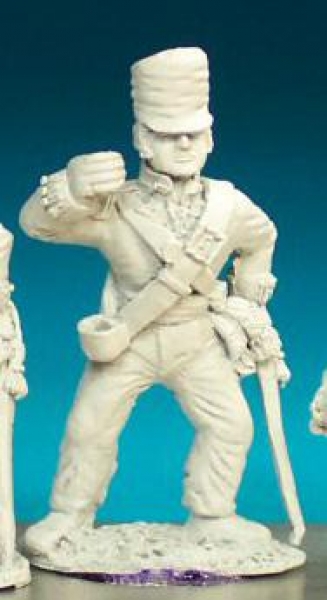 Front Rank Miniatures: BN55 Standard Bearer - Belgic Shako - Standard Bearer Standing. Covered Shako