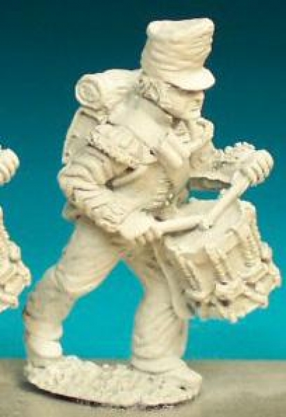 Front Rank Miniatures: BN59 Musician - Belgic Shako - Drummer Advancing Covered Shako (6 figures)