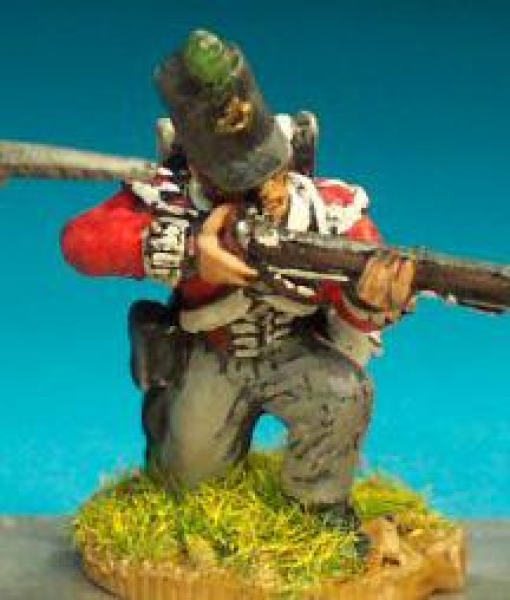 Front Rank Miniatures: BN64 Light Infantryman Stovepipe Shako - Kneeling Firing (6 figures)