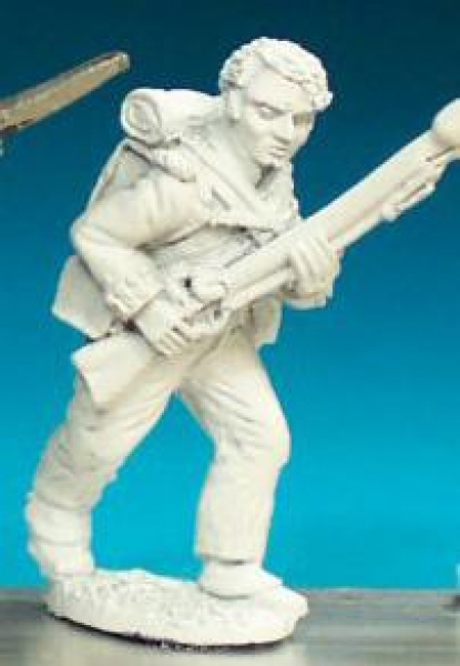 Front Rank Miniatures: BN6 British Infantryman - Centre Company - Belgic Shako - Advancing, Barehead