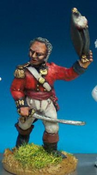 Front Rank Miniatures: BN88 Officer/Standard Bearer In Bicorne (Pre-1812) - Officer Advancing. Wavin