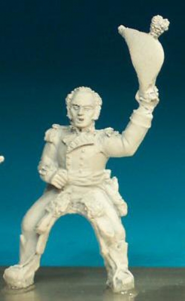 Front Rank Miniatures: BN90 Officer/Standard Bearer In Bicorne (Pre-1812) - Mounted Officer (6 figur