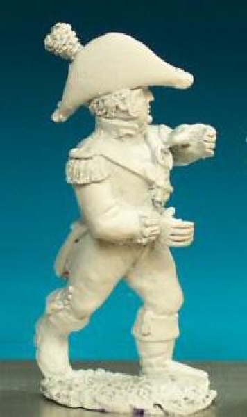 Front Rank Miniatures: BN91 Officer/Standard Bearer In Bicorne (Pre-1812) - Standard Bearer Advancin