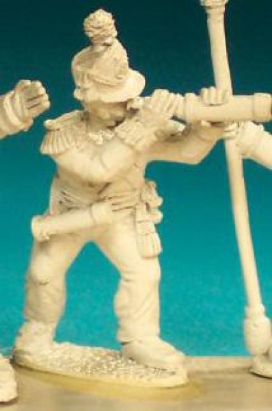Front Rank Miniatures: BNA14 British Foot Artilleryman Post 1812 - Belgic Shako - Officer With Teles